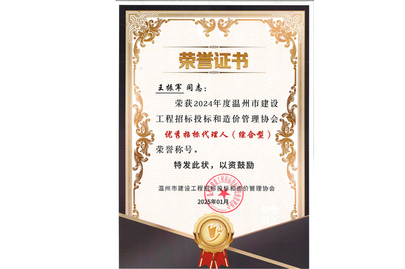 優(yōu)秀招標代理人(綜合型)